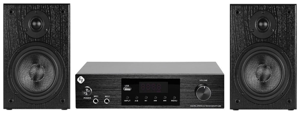 Amplificador Receiver Hypersound 200 Watts + Parlantes Hs